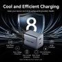 Vention Cargador de Pared GaN FCDH0-EU 2xUSB-C 45W Gris Antracita